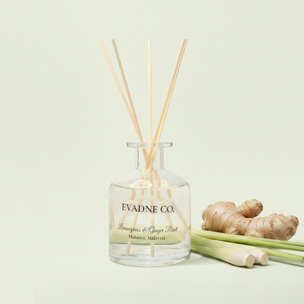 Lemongrass Ginger Root Reed Diffuser 250ML Evadne Co lemongrass-ginger-root-reed-diffuser-250ml-evadne-co