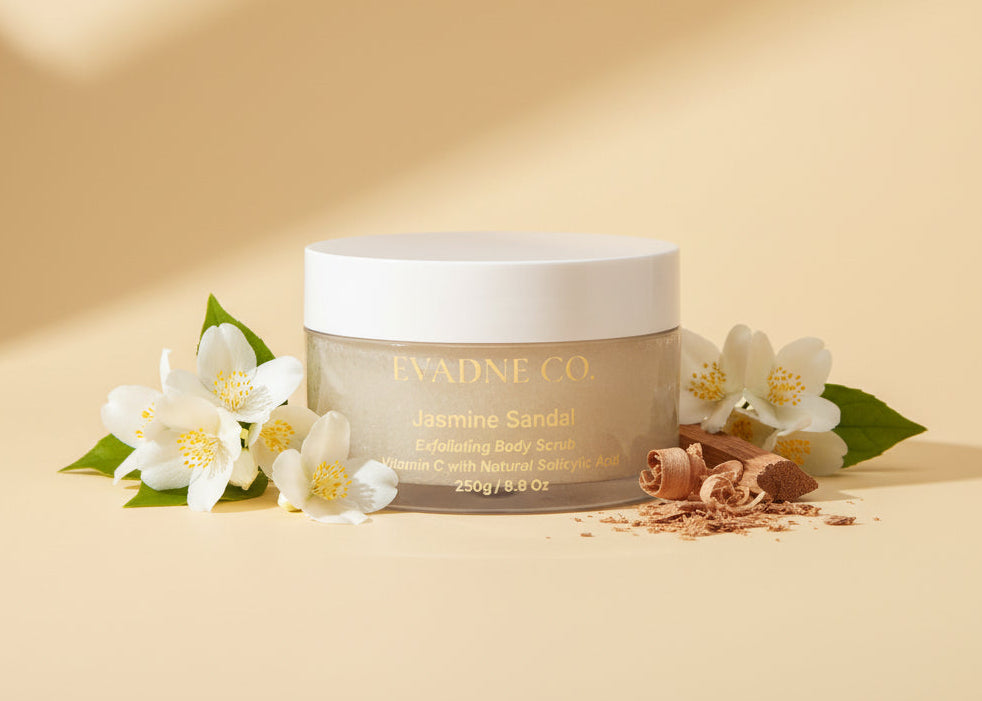Jasmine Sandal Body Scrub 250g. - Evadne Co.