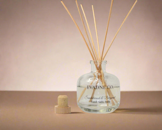 Sandalwood & Bergamot Reed Diffuser - Evadne Co.