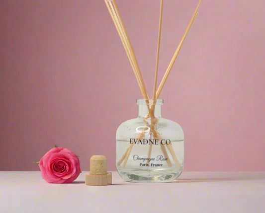 Champagne Rose Reed Diffuser - Evadne Co.