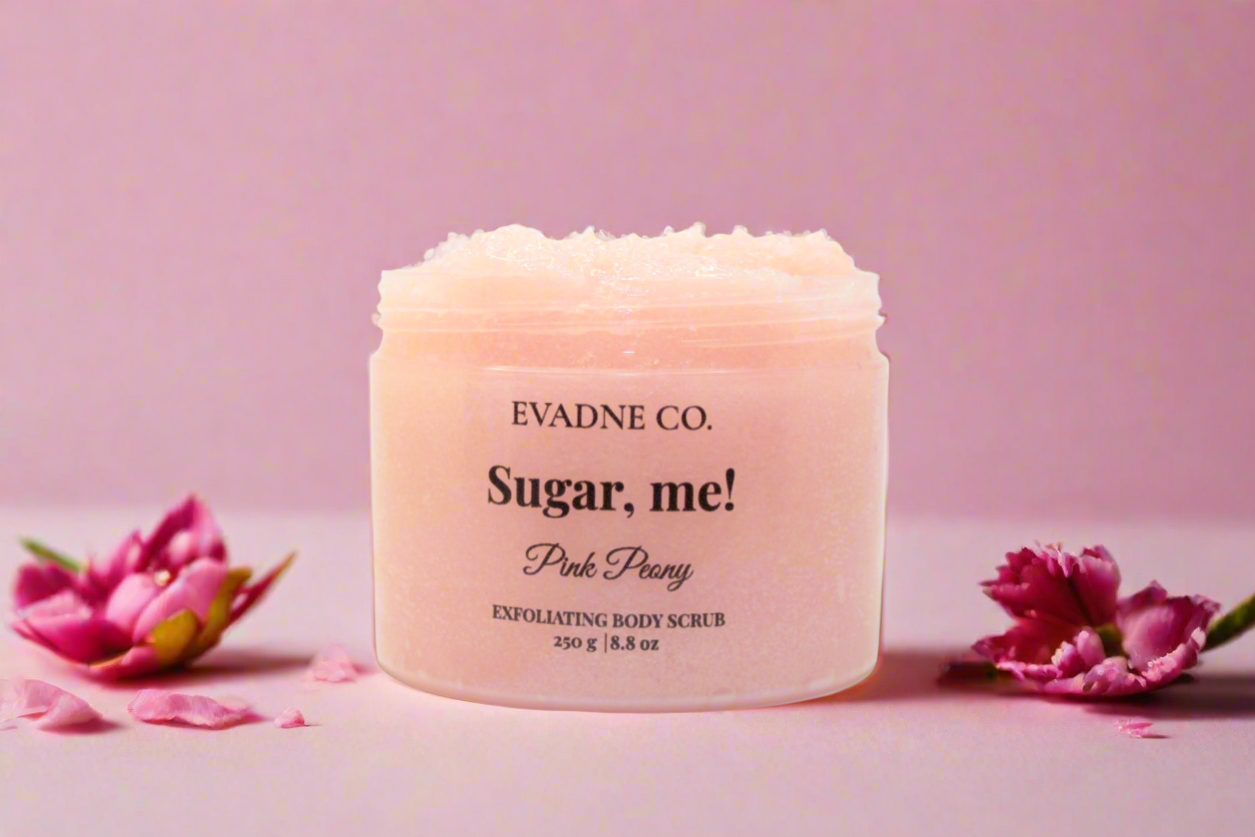 Sugar, me ! Pink Peony Exfoliating Body Scrub 250G - Evadne Co.