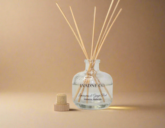 Lemongrass & Ginger Root Reed Diffuser - Evadne Co.